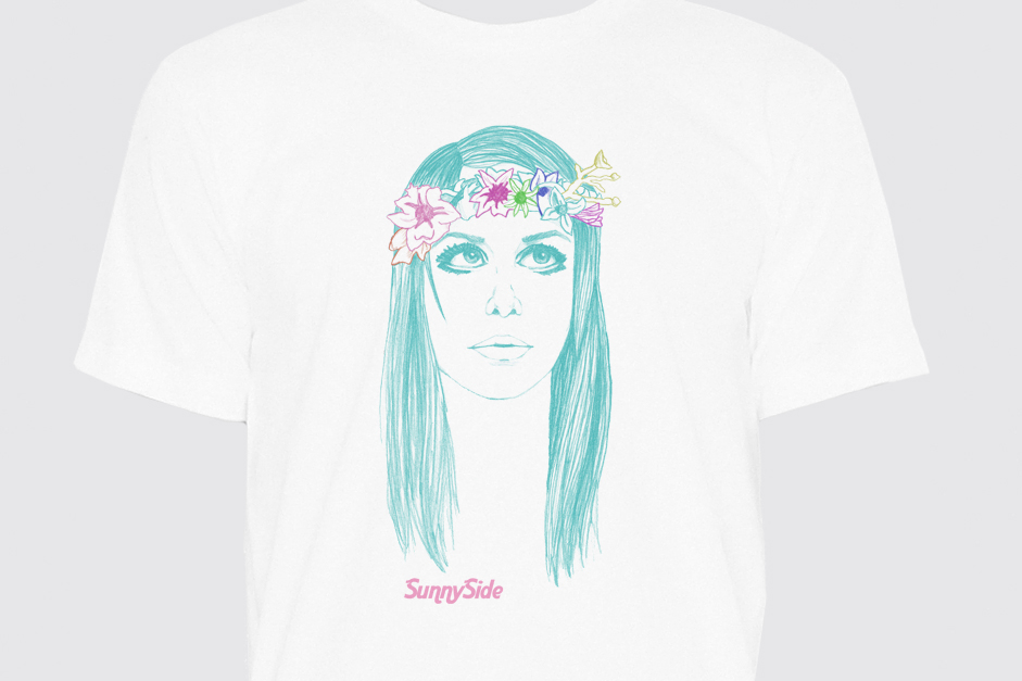 Hippie Girl Beatnik Tshirt - Graphic