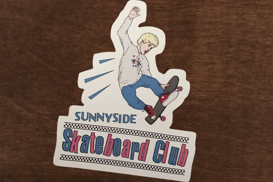 SunnySide Skateboard Club Sticker